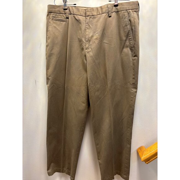 Dockers Mens Khaki Flat-Front Dress Pants Size 38W X 30L Cotton Blend - Picture 2 of 10